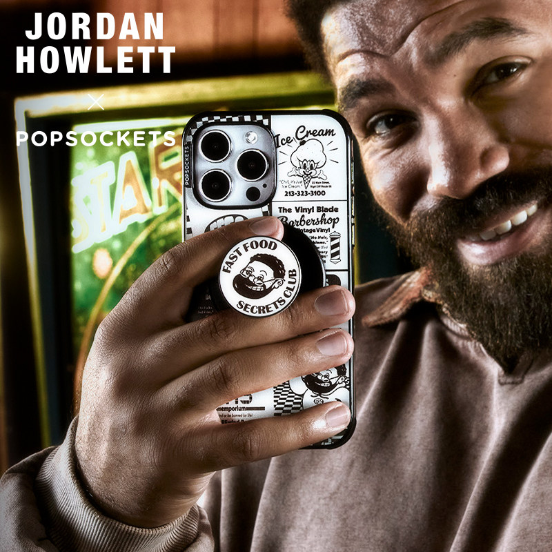 【快餐秘密俱乐部】PopSockets泡泡骚 x Jordan Howlett系列磁吸式气囊手机支架苹果iPhone17/16ProMax美式