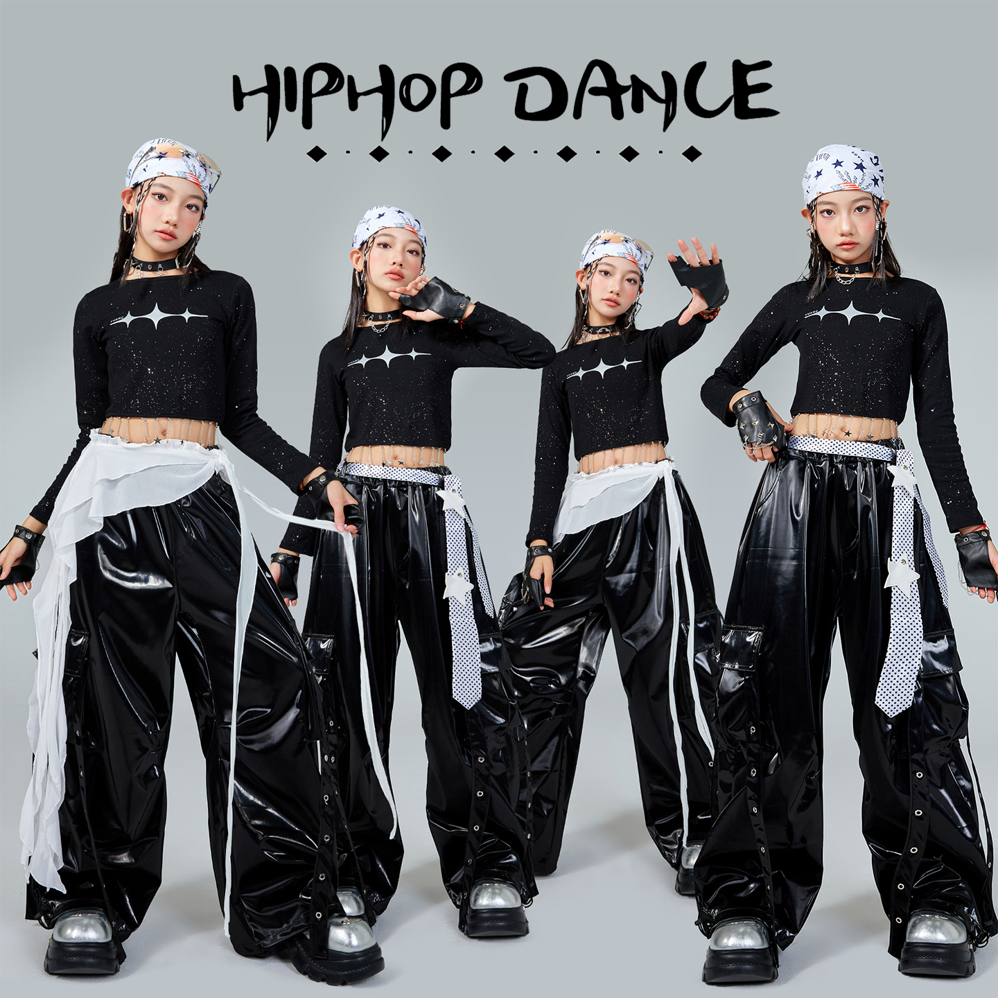 爵士舞女童儿童街舞表演出服