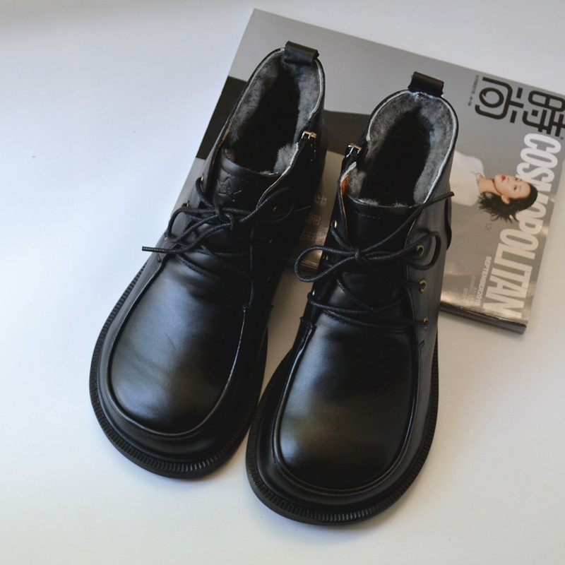 保暖休闲皮毛一体真皮雪地靴