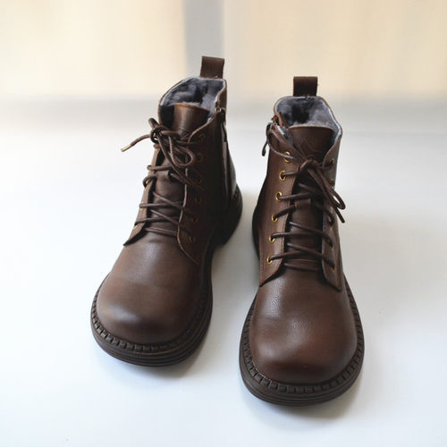 马丁靴橡胶底大棉鞋羊皮毛一体