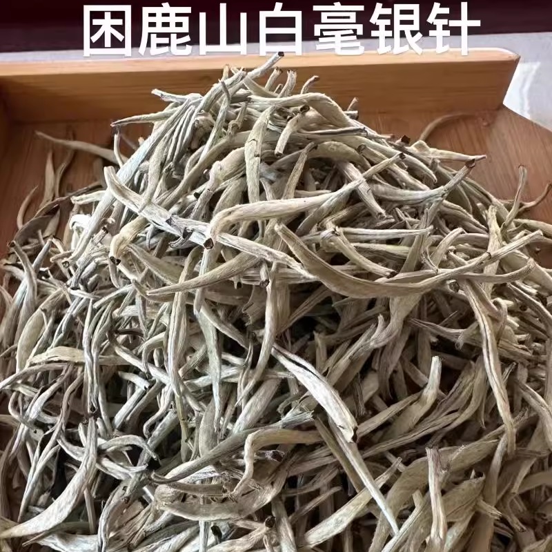 云南普洱茶散茶白毫银针困鹿山皇家贡茶2024年头春100g/罐 小甜水