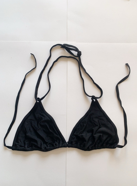 货号38一2码数75de80cd无胸垫黑色比基尼泳衣单件