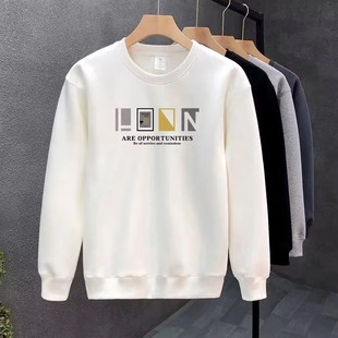 t恤男休闲上衣 圆领卫衣男秋冬季 男装 秋衣宽松打底衫 潮流秋衣长袖