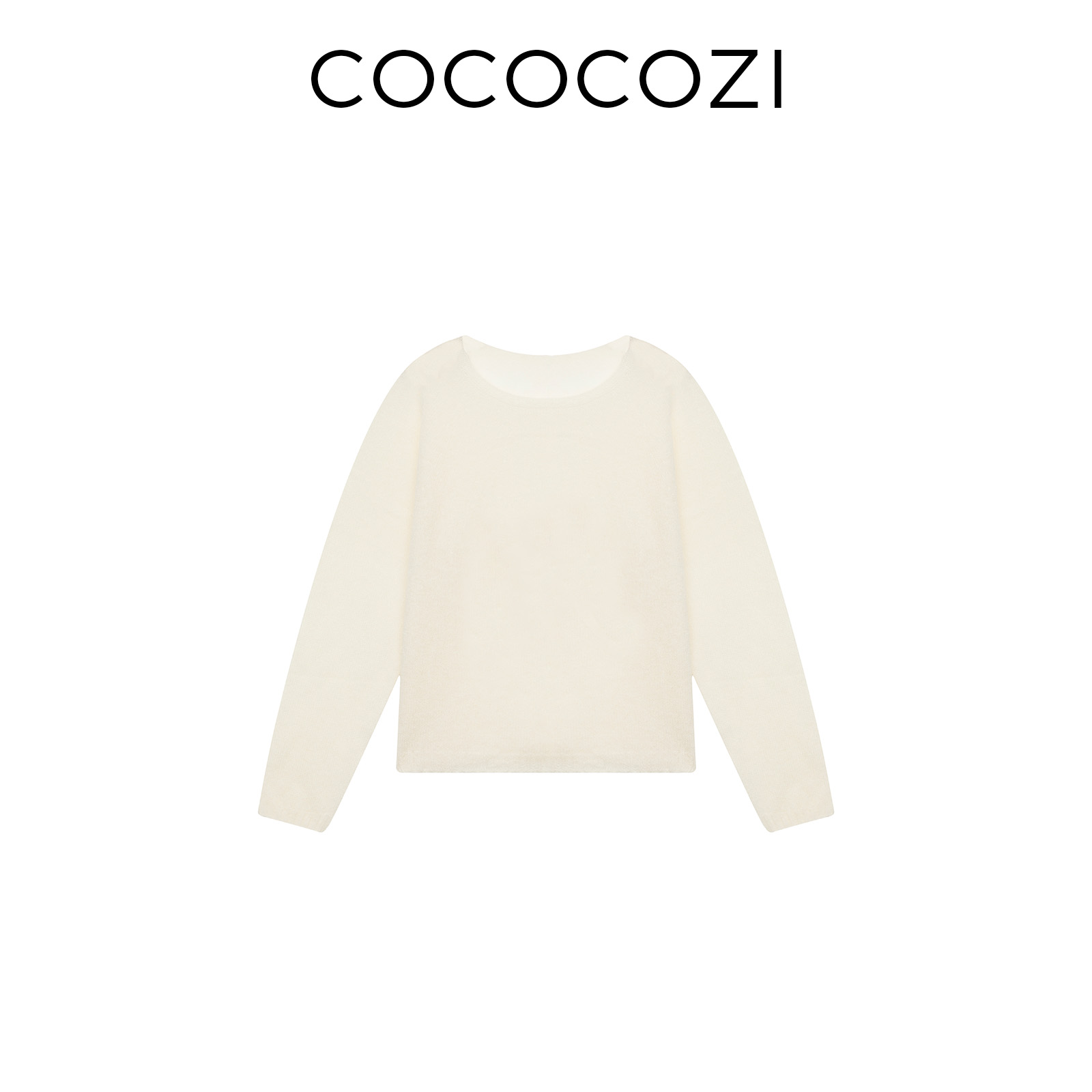 COCOCOZI秋冬新款山羊绒无缝一体宽松百搭长袖针织衫253CO531M