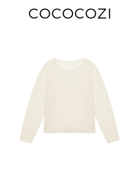 COCOCOZI秋冬新款山羊绒无缝一体宽松百搭长袖针织衫253CO531M