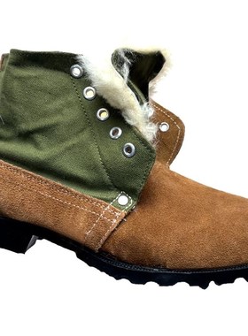 羊毛军大头鞋老式劳保鞋防寒零下三十度保暖冬季羊毛大棉鞋