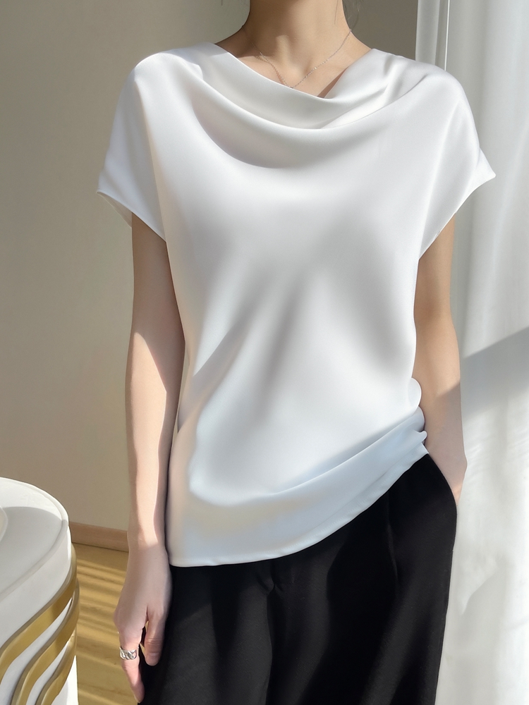 夏装新款桑蚕丝t恤气质小衫