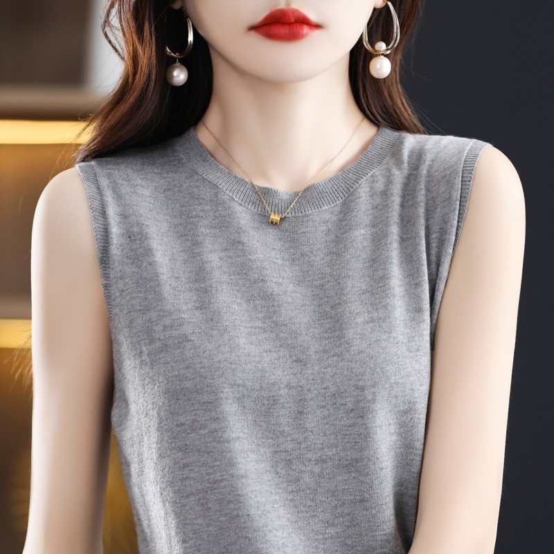 内搭羊毛衫薄款短款上衣