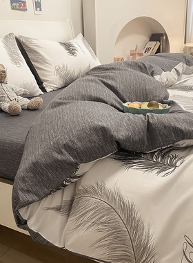 100% cotton Bed sheets set duvet cover bedding blanket 4sets