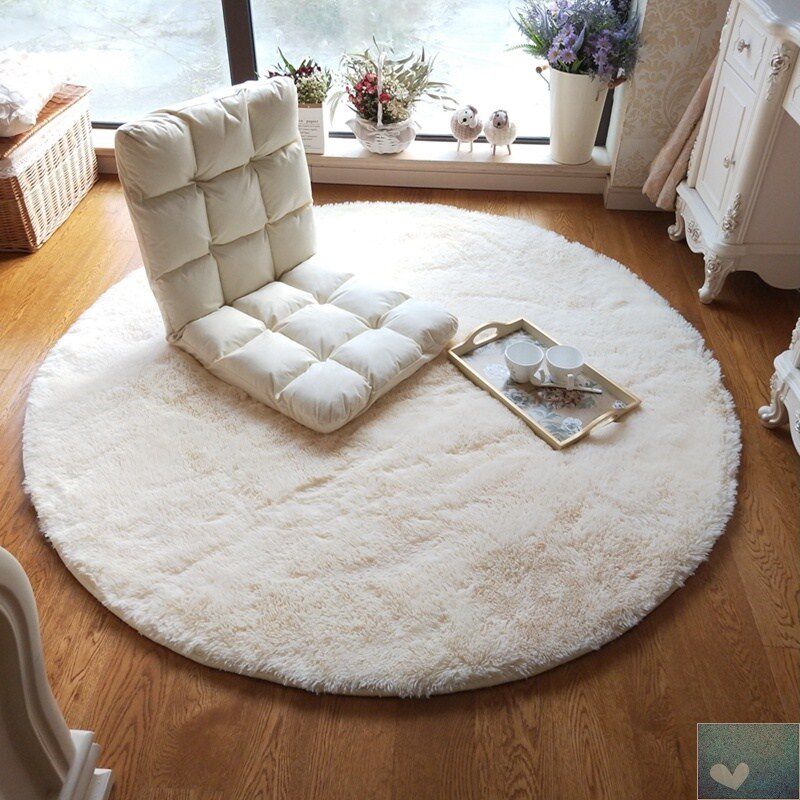 地毯卧室ins风网红乳白色长毛圆形摇椅毯吊篮毯客厅休闲卧室床边|ruв категории домашний ткань, ковер - от Buy2taobao.com для оказания профессиональной услуги покупки агента Taobao