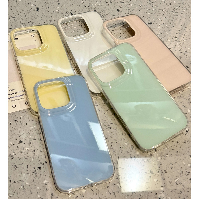 高级感纯色简约果冻IMD手机壳