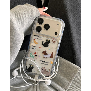 Ootd郊游小猫适用苹果17手机壳iPhone15promax新款 16华为p70荣耀300防摔13小米14透明12vivo全包oppo软findx8