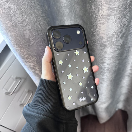 ins风星星适用iPhone15promax手机壳苹果14pro新款16pro创意13可爱12软边亚克力11保护套17air防摔15plus卡通