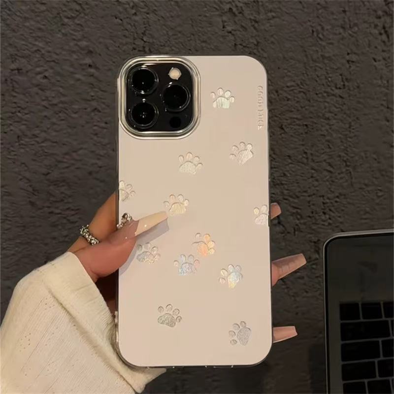 小猫爪印适用苹果16手机壳iPhone15promax晕染新款华为mate60荣耀vivos19时尚opporeno12小米14红米note13女