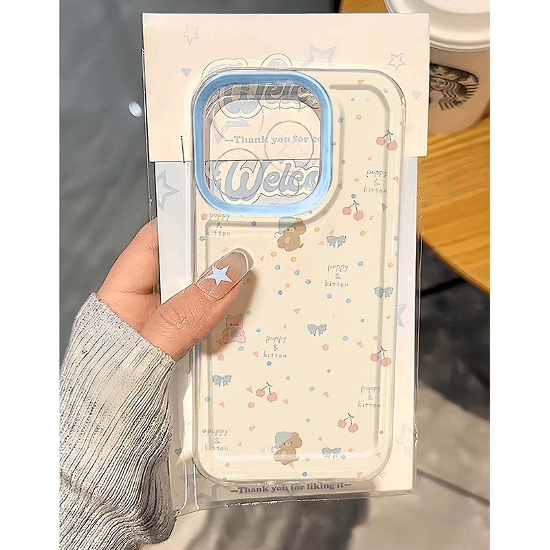彩点猫狗适用苹果16pro手机壳iPhone15promax新款13华为mate60荣耀200防摔12小米14透明vivo全包oppo软壳k70