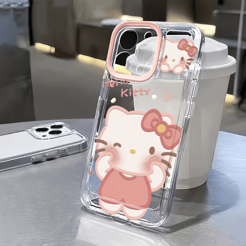 可爱少女全包超薄插画手机壳防摔