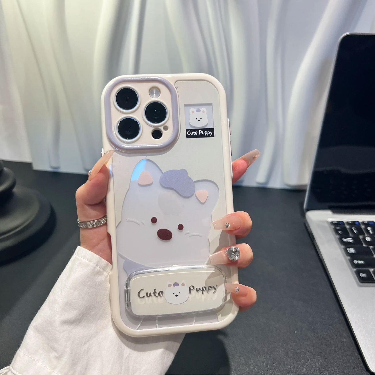 可爱西高地适用苹果16手机壳iPhone15promax新款p70华为mate60荣耀200支架vivos19卡通oppo小米14红米note13