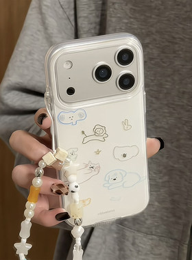 白点线条小动物适用苹果17手机壳iPhone15promax新款p70华为mate60p荣耀300可爱vivos20卡通oppo小米17红米14