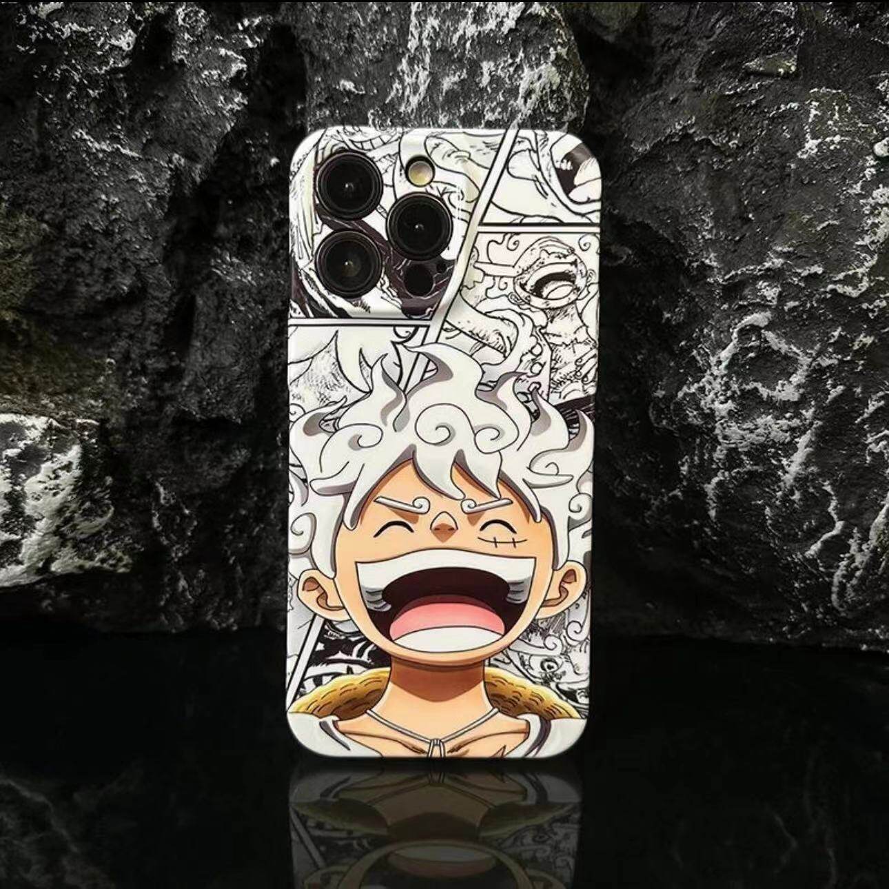 菲林硬壳动漫海贼王五档尼卡路飞手机壳个性可爱风适用苹果14pro/13/12promax全包防摔xr新款小众11卡通xsmax