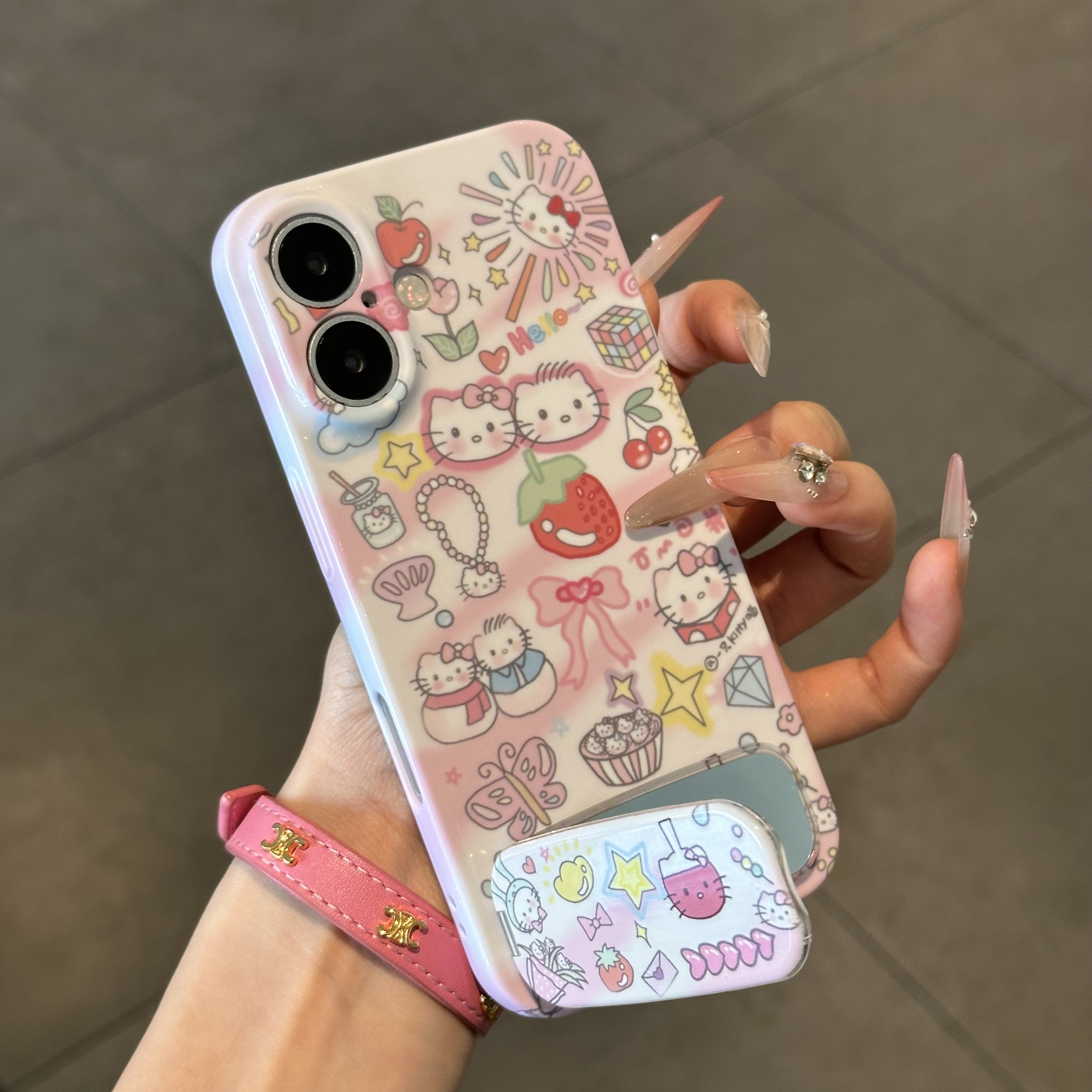 趣味可爱少女心kt元素菲林手机壳