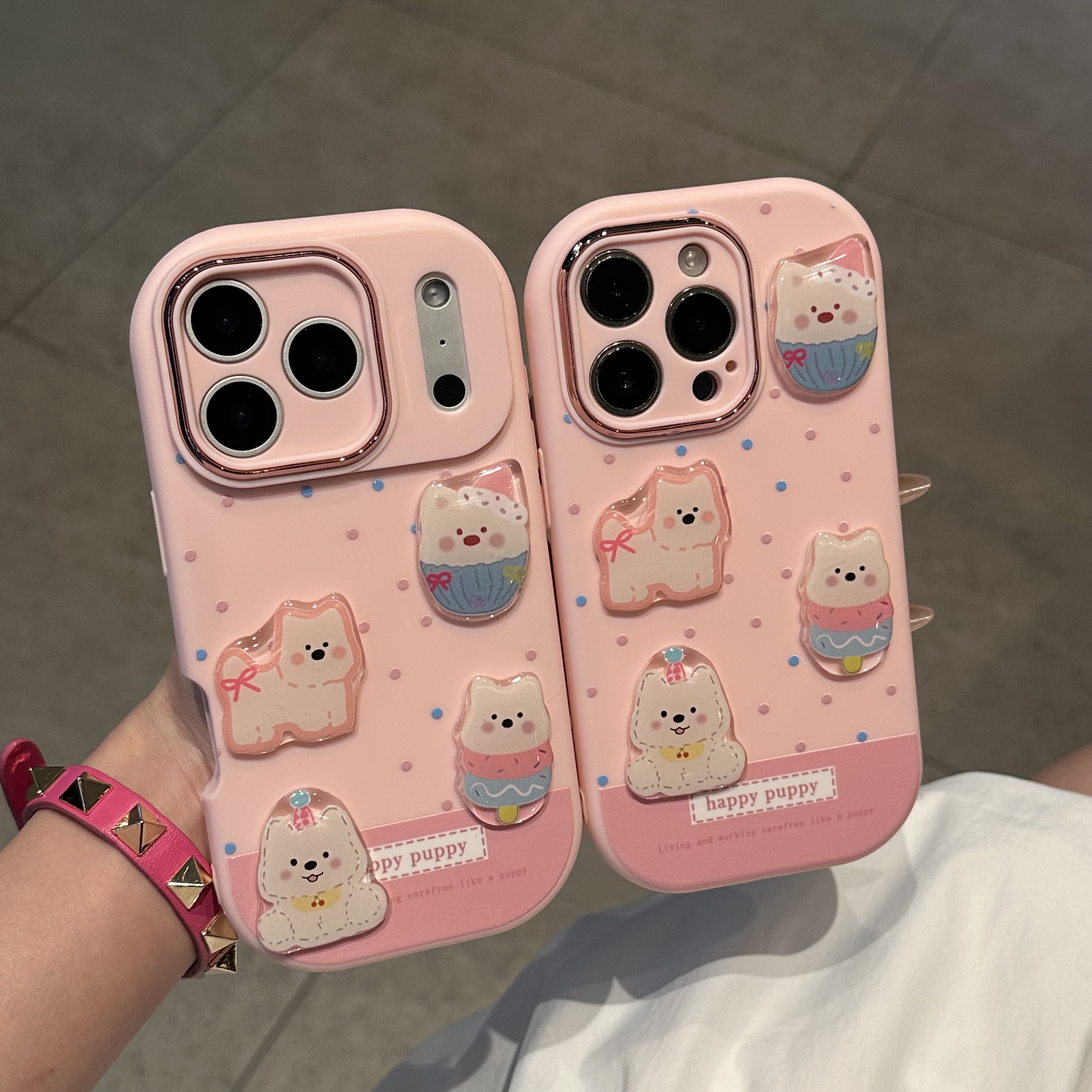 可爱小狗适用iphone16promax手机壳苹果17贴件15华为p70卡通vivos20小米14金属胖妹oppo13红米k80荣耀12软壳