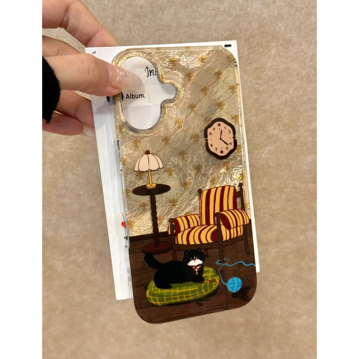 慵懒猫咪适用苹果16手机壳iPhone15promax晕染新款华为mate60荣耀vivos19复古opporeno12小米14红米note13套
