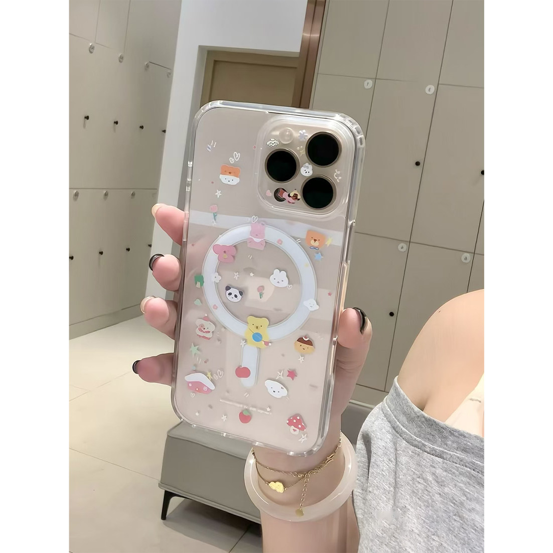 小动物头像适用iPhone16promax无线充电磁吸手机壳15promax新款13透明14promax卡通11可爱12创意16plus防摔17