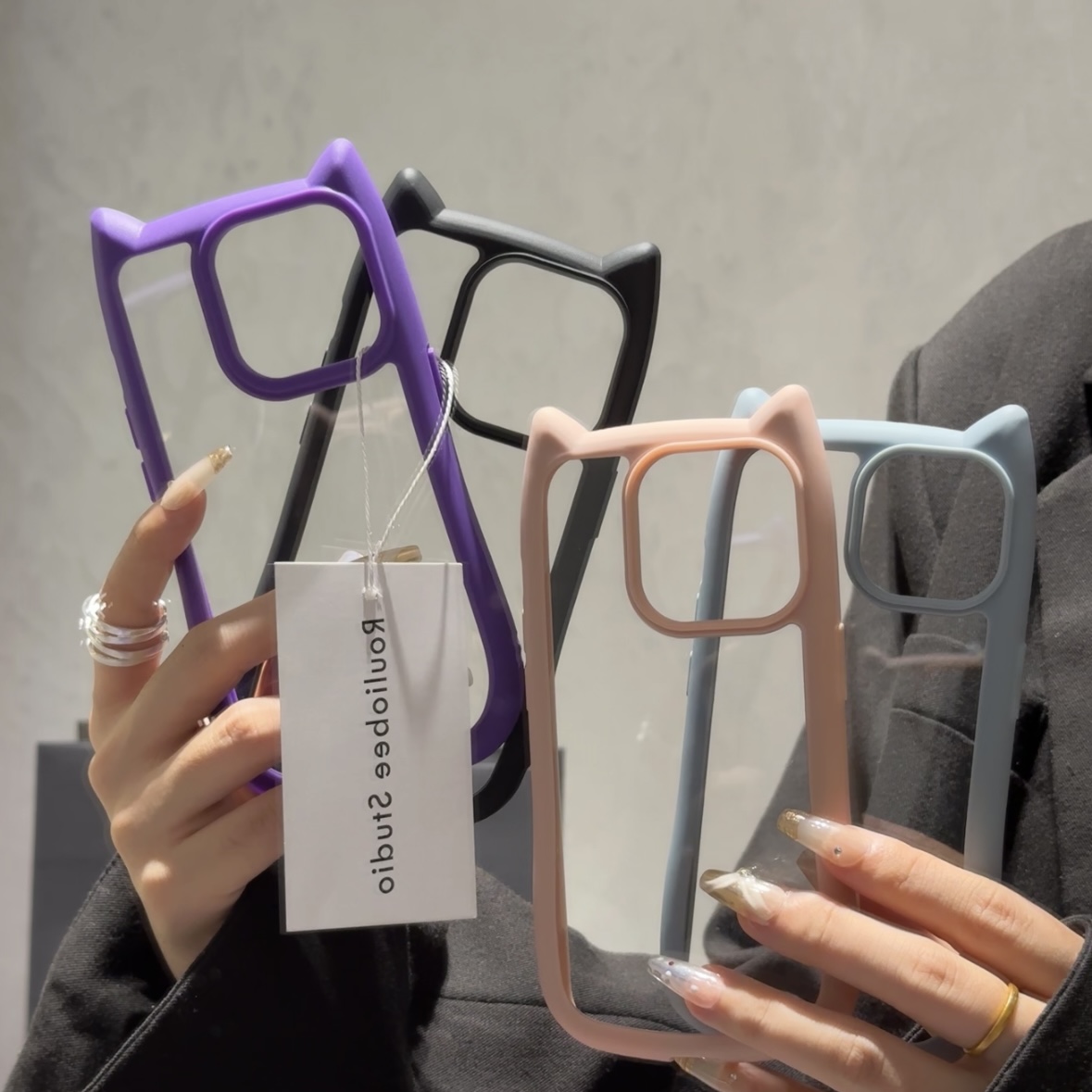 ins风创意猫耳朵手机壳硅胶防摔