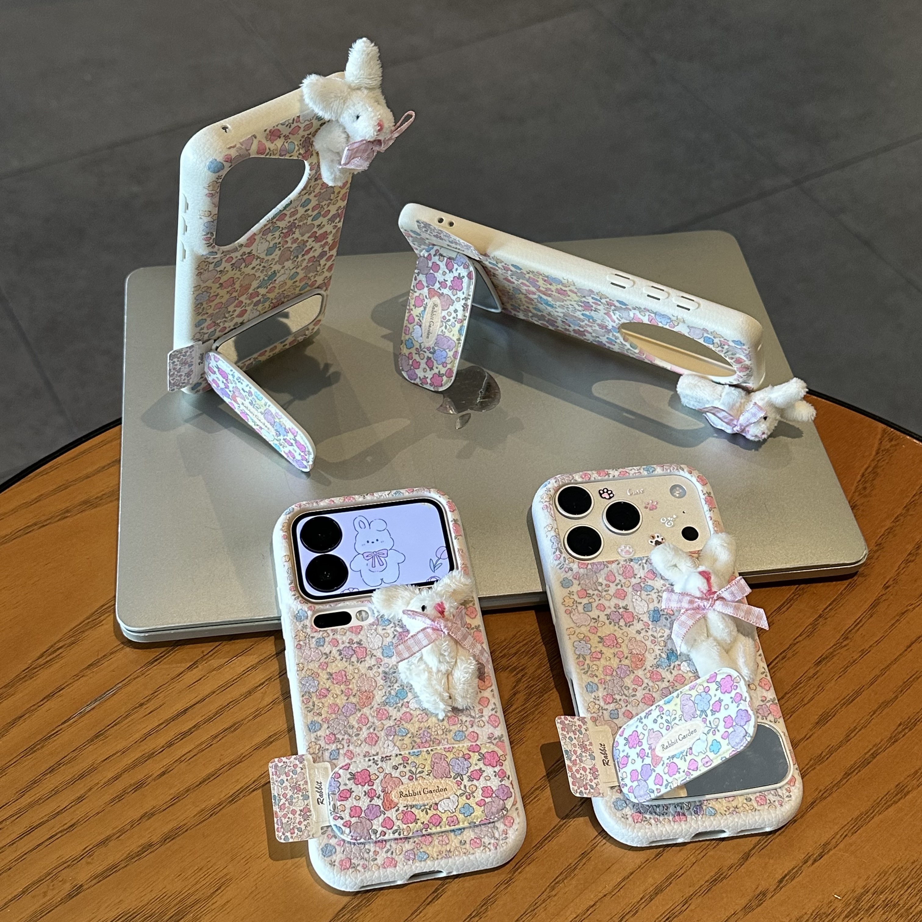 碎花毛绒兔适用苹果17promax手机壳iphone15新款16pro支架13荣耀400皮纹14plus软套华为p70vivo潮oppo小米15,3C数码配件,手机保护套/壳,淘宝优惠券,粉丝福利购,淘宝优惠卷