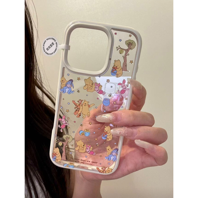 噗噗维尼小熊适用于iPhone15promax手机壳苹果14pro新款16pro卡通13可爱12软边亚克力保护套11防摔15plus女款