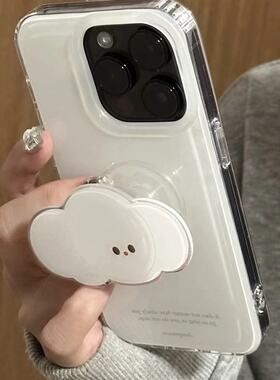 白云朵英文适用苹果16手机壳iPhone15promax新款17华为mate70荣耀300可爱vivos20卡通12支架oppo小米14红米13