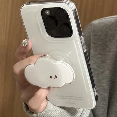 白云朵英文适用苹果16手机壳iPhone15promax新款17华为mate70荣耀300可爱vivos20卡通12支架oppo小米14红米13