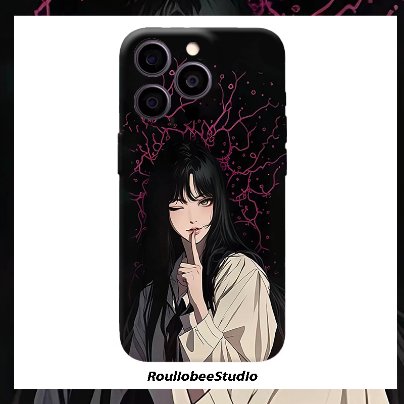 嘘声少女适用iphone16promax手机壳13苹果17菲林华为mate70p卡通vivox200防摔小米oppo硬壳12红米k80荣耀300
