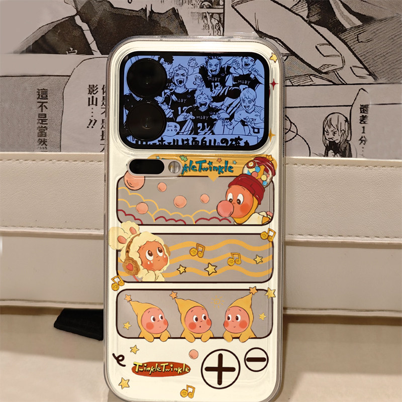 听歌星星人适用苹果17pro手机壳iPhone15promax新款16pro华为p70荣耀300防摔13小米17pro透明vivoppo全包12壳