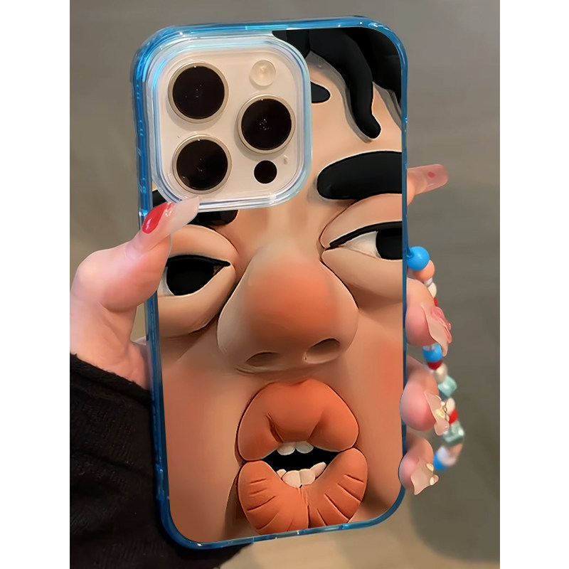 恶搞抽象全包插画手机壳防摔