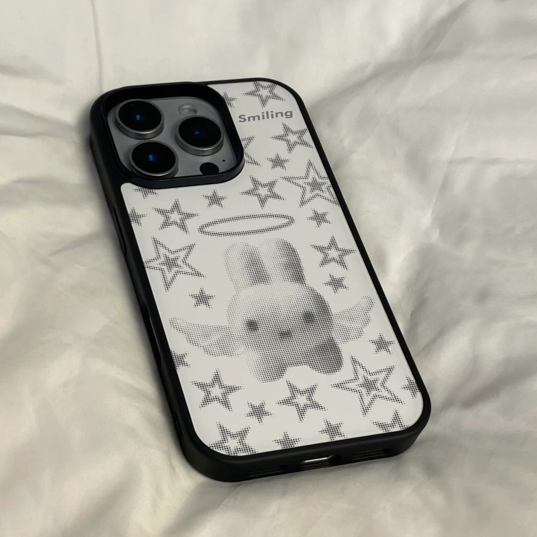 古早星星兔子适用于iPhone15promax手机壳苹果14pro新款16pro卡通13可爱12软边亚克力保护套11防摔15plus女款