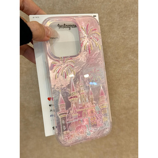 梦幻城堡适用苹果16手机壳iPhone15promax晕染新款 华为mate60荣耀vivos19网红opporeno12小米14红米note13女