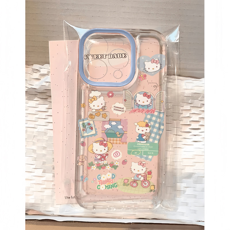 春游凯蒂猫适用苹果16pro手机壳iPhone15promax新款华为mate60pro荣耀200防摔小米14透明vivo全包oppo软壳k70,3C数码配件,手机保护套/壳,淘宝优惠券,粉丝福利购,淘宝优惠卷
