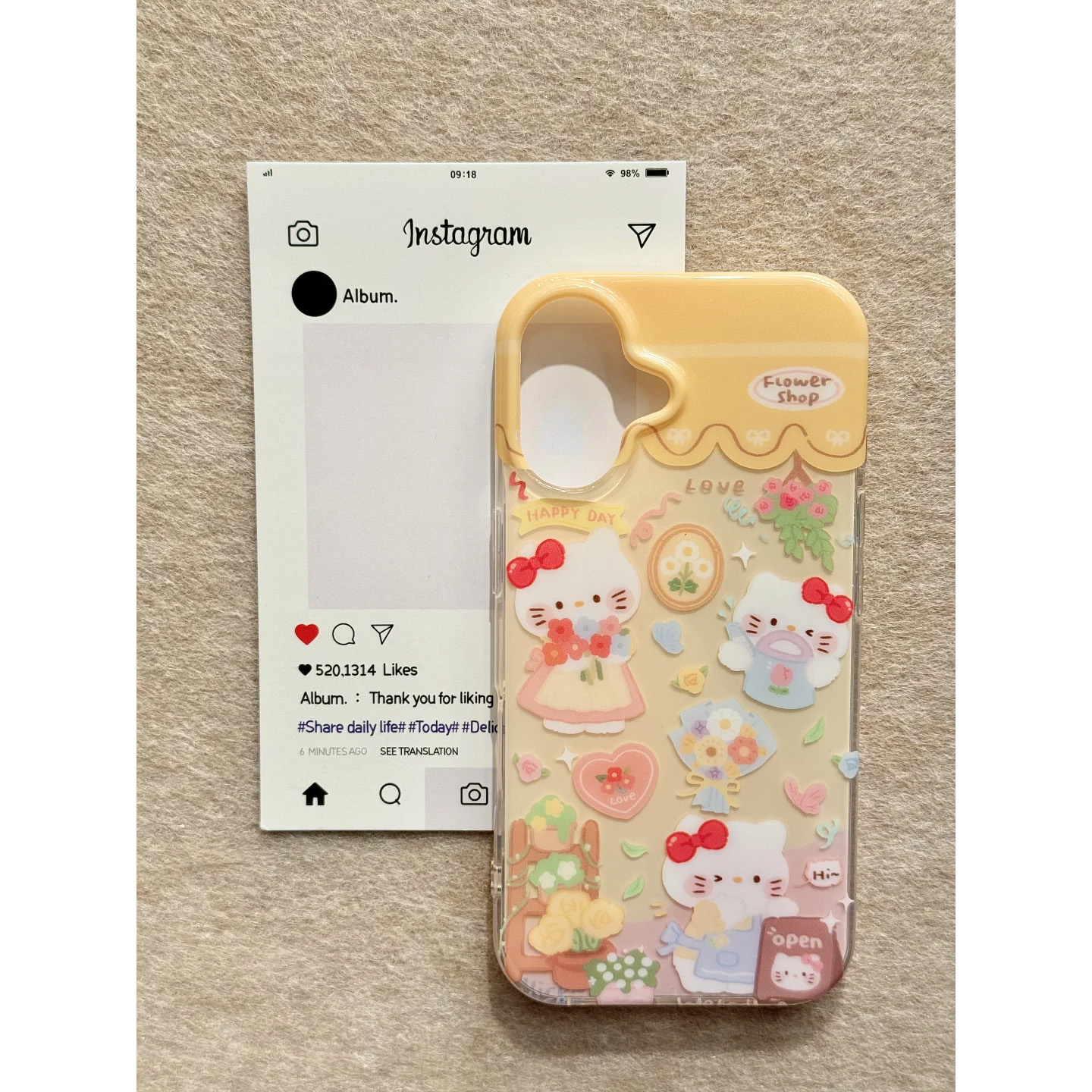 可爱卡通全包插画kitty手机壳