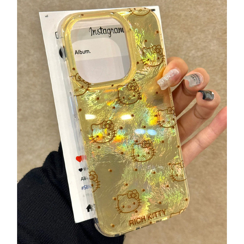 渐变漩涡金色手机壳高级感防摔