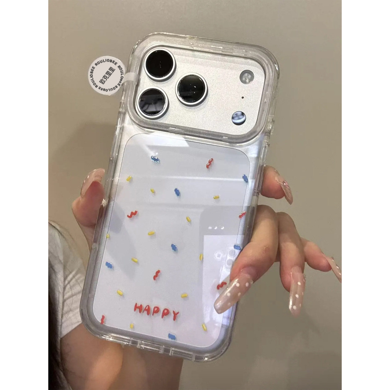 治愈彩带适用苹果17手机壳iPhone15promax新款16pro创意华为p70荣耀300防摔13小米14透明vivoppo全包12软壳11