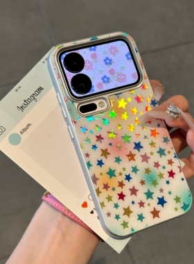 炫彩五角星适用苹果17promax手机壳16华为p70新款15高级感opporeno13保护套ivos30男女14小米17pro荣耀400潮