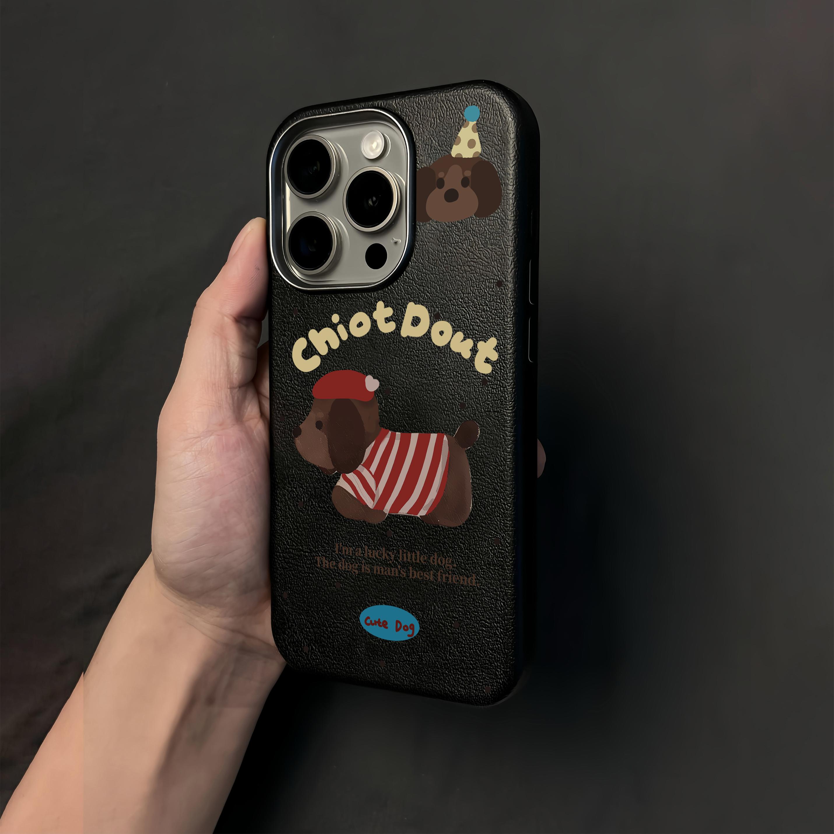 小众ins红色卡通条纹手机壳皮纹