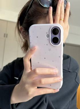 紫色星星适用iPhone15promax手机壳苹果14pro新款16promax卡通13可爱12保护套17硅胶防摔15plus糯米壳16女款