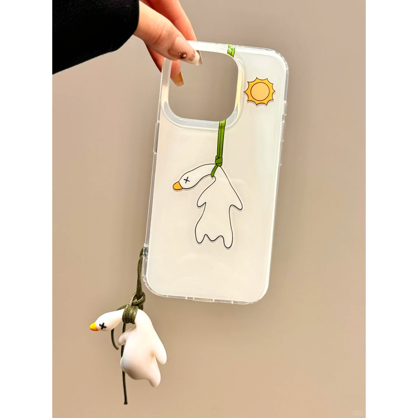 上吊鸭适用苹果16手机壳iPhone15promax新款p70华为mate60荣耀400趣味vivos20抽象搞怪oppo小米15红米note14