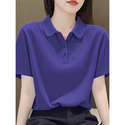 韩国大码时尚短袖t恤女2026夏季新款减龄polo衫宽松显瘦洋气上衣