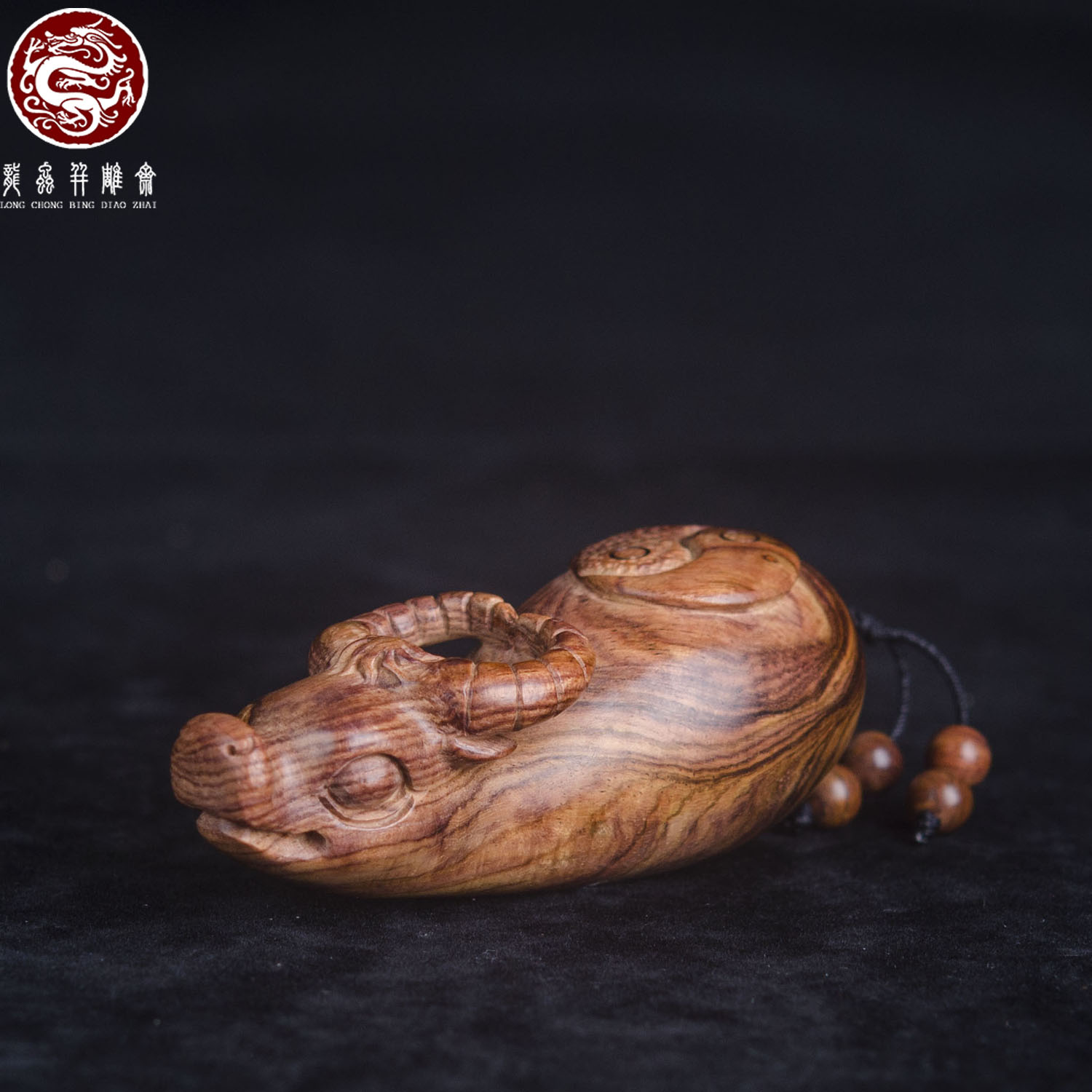 海南黄花梨老料湘工手把件图片