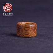 鬼脸 海南黄花梨扳指老料鬼眼对眼紫油梨指环文玩老料把玩孤品