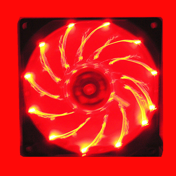 适用塔式侧吹替换9cm机箱散热  LED灯4针PWM高速温控CPU风扇