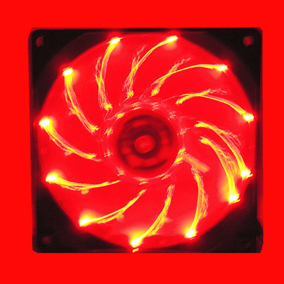 适用塔式侧吹替换9cm机箱散热  LED灯4针PWM高速温控CPU风扇